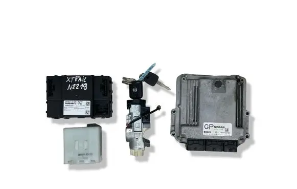 Nissan X-Trail T31 Engine ECU kit and lock set 284B2JD01D 28550JG40B 0281013874