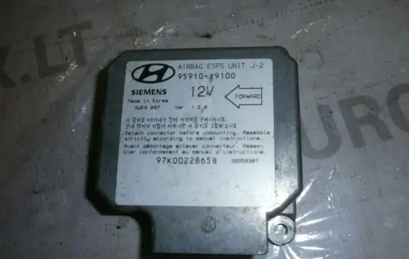 Hyundai Lantra II Airbag control unit/module 9591029100