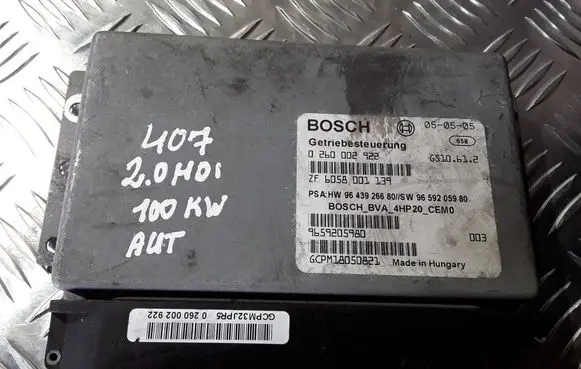 Peugeot 407 Gearbox control unit/module 0260002922 9643926680