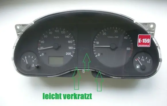 Volkswagen Sharan Speedometer (instrument cluster) 7M0919861R