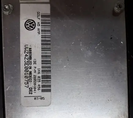 Volkswagen Jetta V Sound amplifier UWZ4Z3E0010757 1K6035456 H000S0003