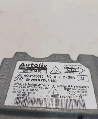 Citroen C4 I Airbag control unit/module 9662643680 603725800