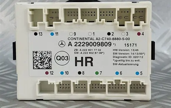 Mercedes-Benz S W222 Door control unit/module A2229009809
