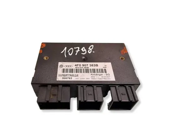 Audi A6 S6 C6 4F Tow bar trailer control unit/module 4F0907383B