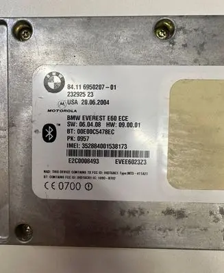 BMW 5 E60 E61 Bluetooth control unit module 6950207