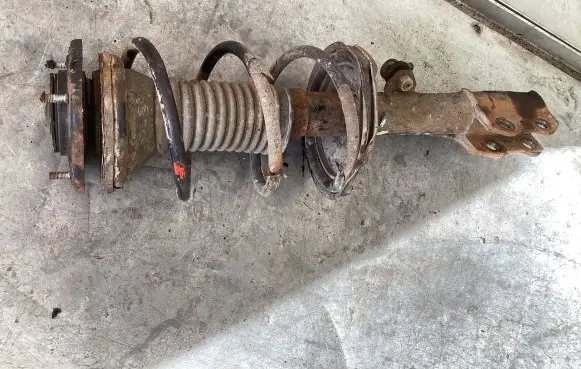 Front shock absorber with coil spring