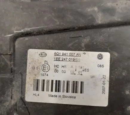 Volkswagen Polo IV 9N3 Headlight/headlamp 6Q1941007AN