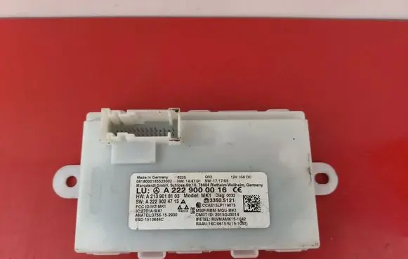 Mercedes-Benz C W205 Keyless (KESSY) go control unit/module A2229000016