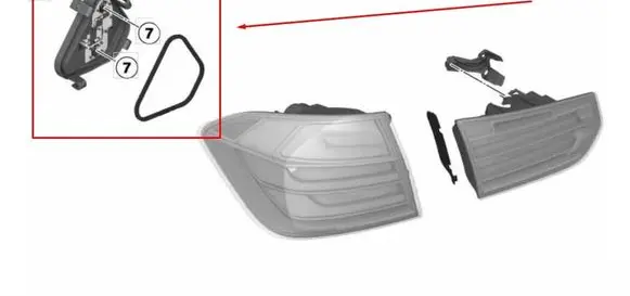 BMW 3 F30 F35 F31 Tail light bulb cover holder 7313043