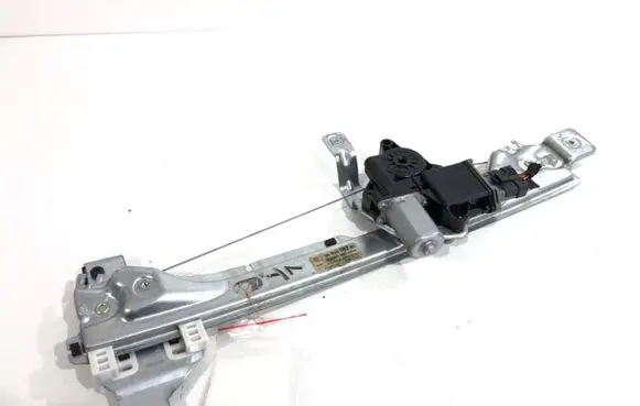 Rear door window regulator with motor