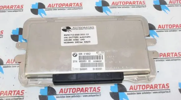 BMW 6 F12 F13 Air suspension control unit module (rear) 6855951