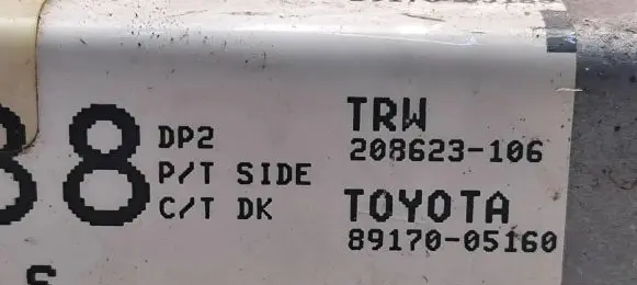 Toyota Avensis T250 Airbag control unit/module 8917005160 208623106 T0Y0TA