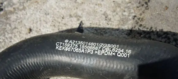 Mercedes-Benz E W213 Engine coolant pipe/hose A2135014801 CT159375 KFK667065