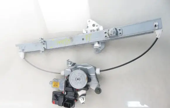 Rear door window regulator with motor