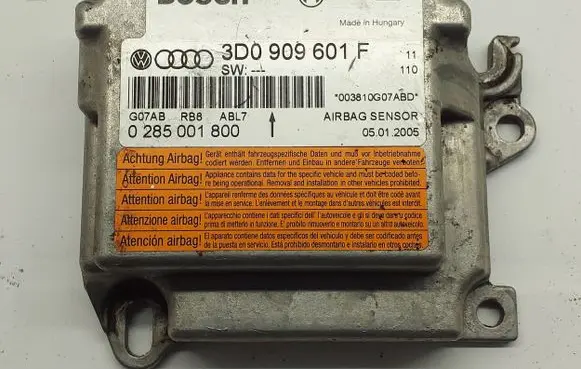 Volkswagen Touareg I Airbag control unit/module 3D0909601F 0285001800