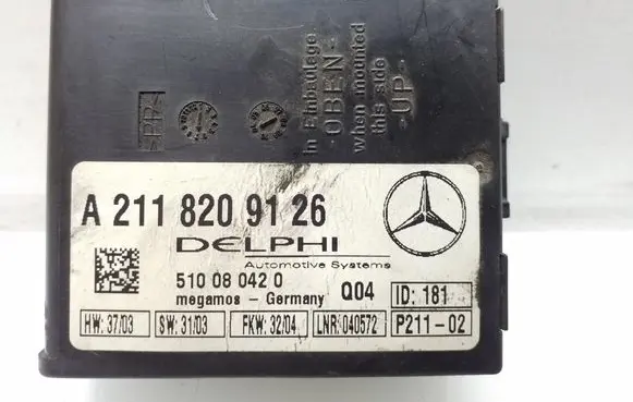 Mercedes-Benz E W211 Alarm control unit/module A2118209126