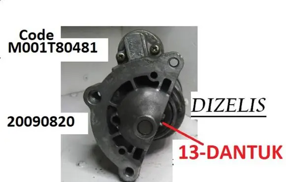 Citroen Jumpy Starter motor M001T80481 20090820