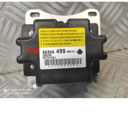 Mitsubishi Space Star Airbag control unit/module 8635A499 3SR799 W2T91081