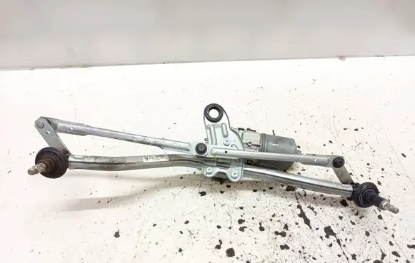 Front wiper linkage and motor