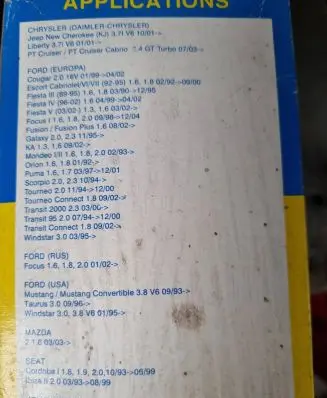 Ford Fiesta Fuel filter SM137 PH28 W71912