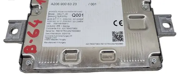 Mercedes-Benz C W206 SOS control module A2069006323.Kolumb