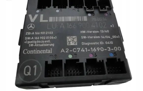 Mercedes-Benz B W246 W242 Door control unit/module A1669004102