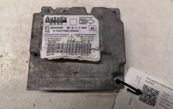 Peugeot 407 Airbag control unit/module 9655880880 603554600