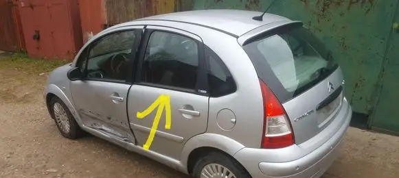 Citroen C3 Rear door window glass