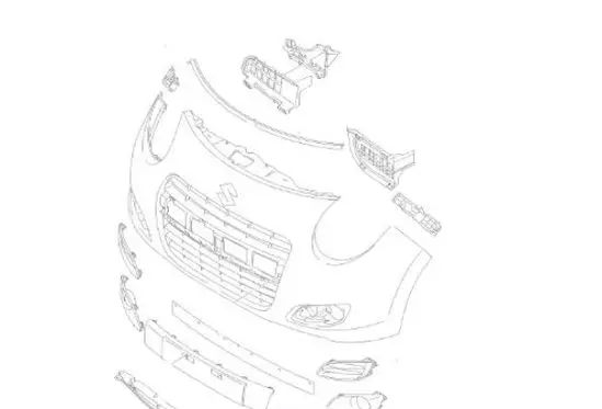 Suzuki Alto Front bumper splitter molding 71721M68K005PK