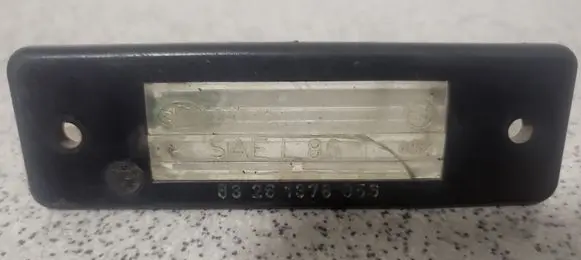 Number plate light
