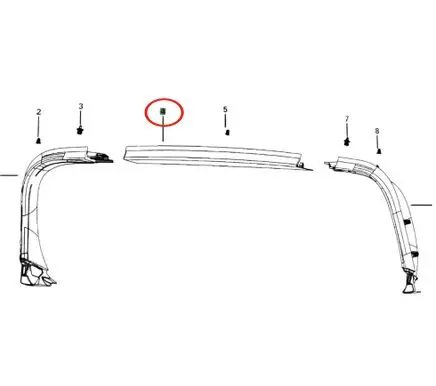 Chrysler Pacifica Tailgate trim 5RJ24PD2AD