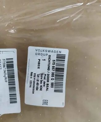 Seat Ateca Front door rubber seal 575867365q9b9 575867365N9B9 575867365Q9B9