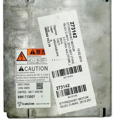 Isuzu D-Max Wing mirror control module 8981713507
