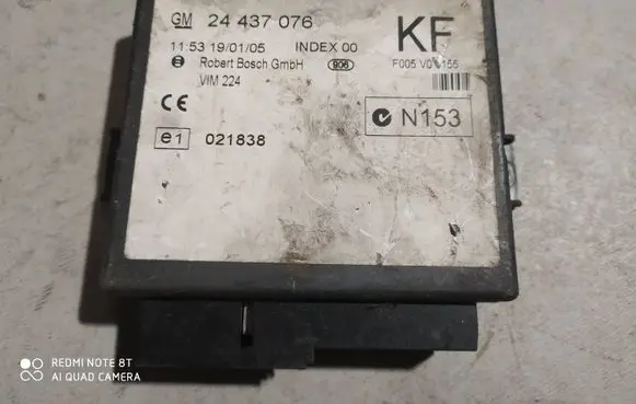 Opel Zafira A Comfort/convenience module 24437076 021838 F005V00155