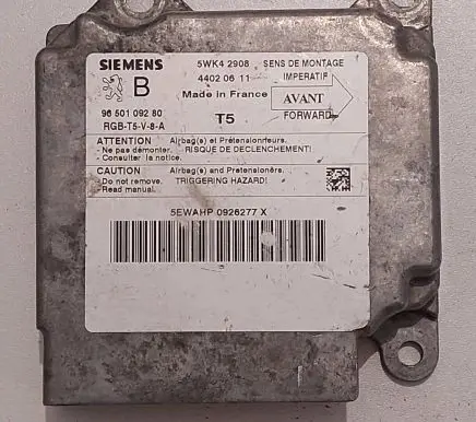 Peugeot 307 Airbag control unit/module 9650109280 5WK42908 44020611