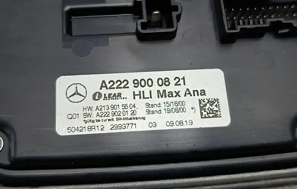 Mercedes-Benz CLS C257 LED ballast control module A2229000821