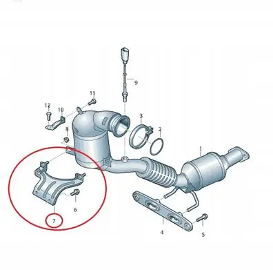 Volkswagen Golf Sportsvan Muffler mount bracket/holder 5Q0253249E