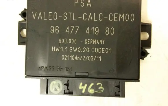 Citroen C4 I Parking PDC control unit/module 9647741980 603006 HW11SWO20