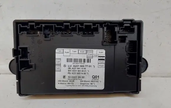 Mercedes-Benz S W221 Other control units/modules A2219007701 A2219024501 A2219011300
