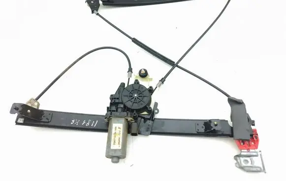 Rear door window regulator with motor