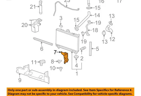 Chevrolet Camaro Radiator support slam panel bracket 22781290