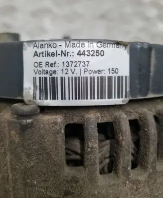 Peugeot Boxer Generator/alternator 1372737 443250