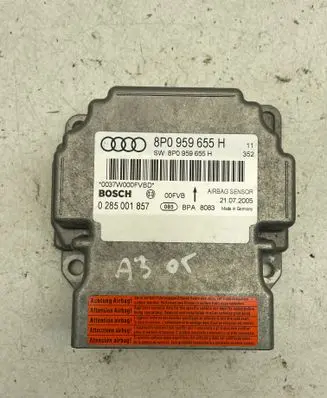 Audi A3 S3 8P Airbag control unit/module 8P0959655H 0285001857