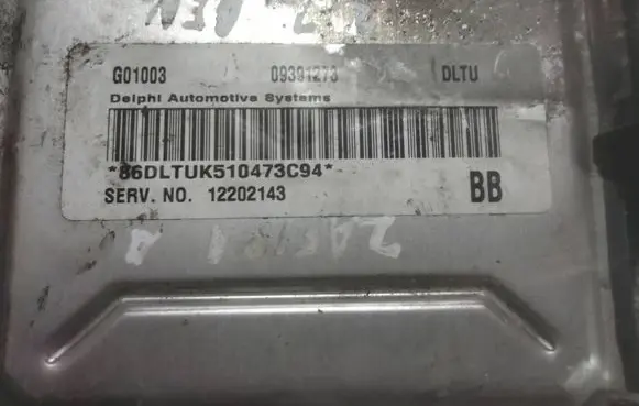 Opel Zafira A Engine control unit/module 09391273 G01003 12202143