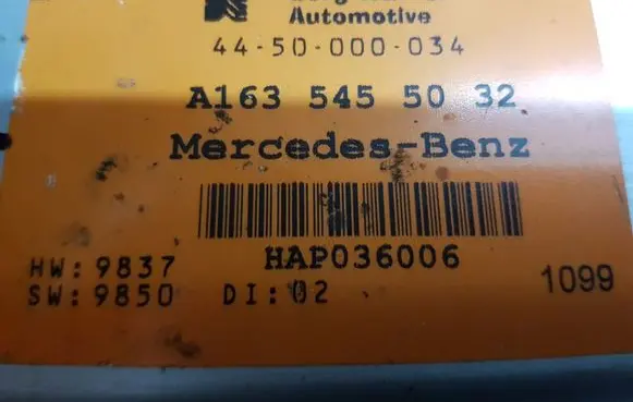 Mercedes-Benz ML W163 Gearbox control unit/module A1635455032