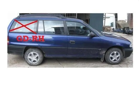 Opel Astra F Rear side window 43R000980