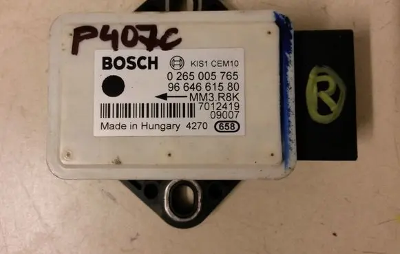 Peugeot 407 ESP acceleration yaw rate sensor 9664661580 0265005765