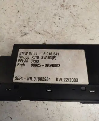 BMW 5 E39 Climate control unit 6916641 900250950002 01802984