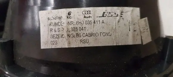 Audi A3 S3 8P Front door speaker 8H0035411A 386241