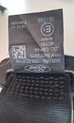 Ford C-MAX II Middle seatbelt (rear) 34079375 4M51R611B68BD